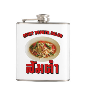 Spicy Papaya Salad [Som Tam] ... Thai Lao Food Flachmann