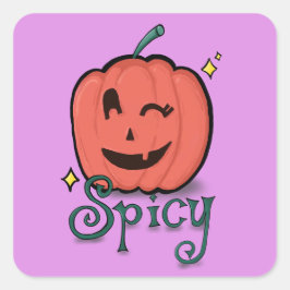 Spicy Pumpkin Spice Quadratischer Aufkleber