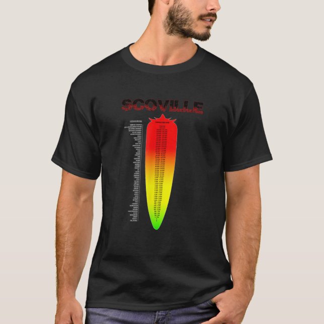 Spicy Scoville Heat Scale Tshirt (Vorderseite)