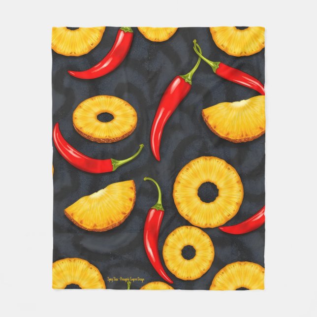 Spicy Slice - Pineapple Empire Design Fleecedecke (Vorderseite)