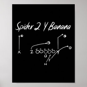 Spider 2 Y Bananen Diagramm Fußball Strategie 1  Poster