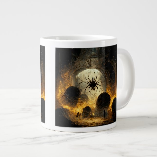 Spider Apokalypse Jumbo Tasse (Vorderseite Rechts)