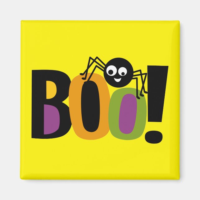Spider BOO Halloween Magnet (Vorne)