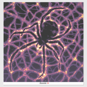 Spider Cosmic Web, Halloween Galaxie der Horror Aufkleber