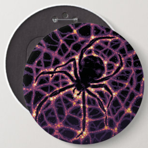 Spider Cosmic Web, Halloween Galaxie der Horror Button