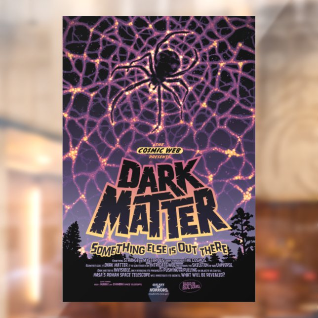 Spider Cosmic Web, Halloween Galaxie der Horror Fensteraufkleber (Blatt 2)