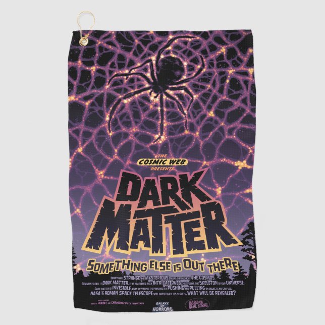 Spider Cosmic Web, Halloween Galaxie der Horror Golfhandtuch (Vorderseite)
