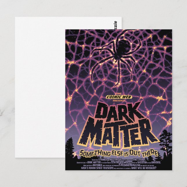 Spider Cosmic Web, Halloween Galaxie der Horror Postkarte (Vorne/Hinten)