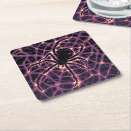 Spider Cosmic Web, Halloween Galaxie der Horror Rechteckiger Pappuntersetzer