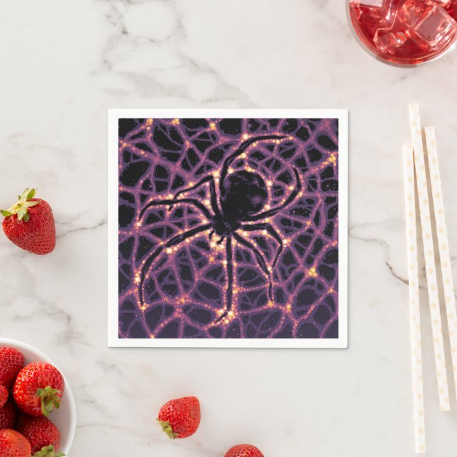 Spider Cosmic Web, Halloween Galaxie der Horror Serviette (Beispiel)