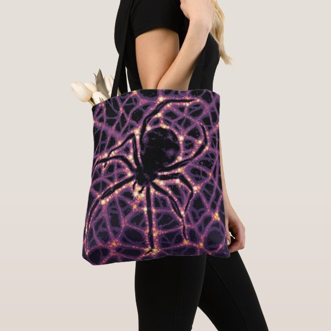 Spider Cosmic Web, Halloween Galaxie der Horror Tasche (Von Nahem)