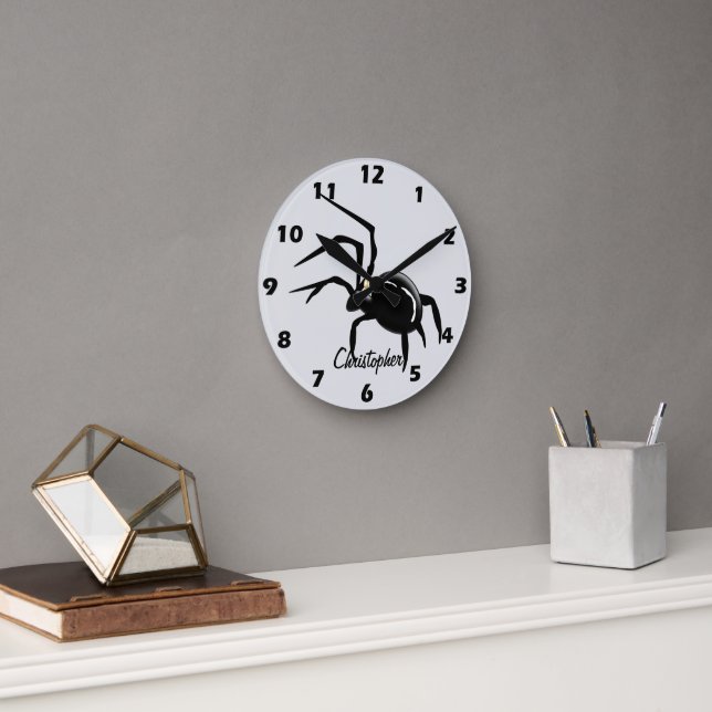 Spider Design Personalised Runde Wanduhr (Büro)