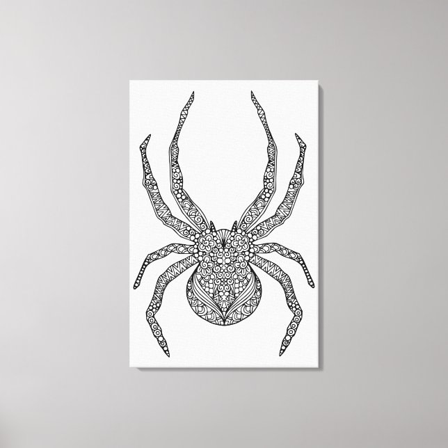 Spider Doodle 6 Leinwanddruck (Vorderseite)