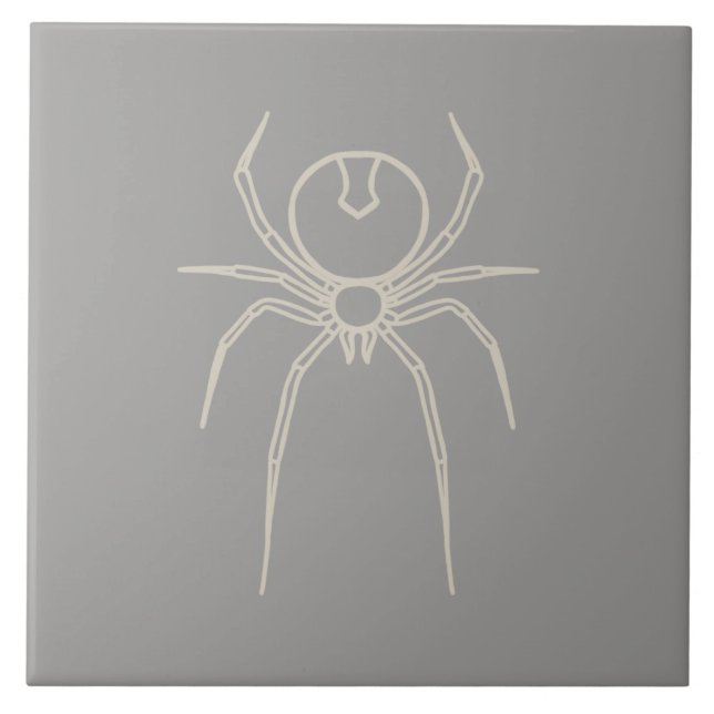 Spider - Ghost Gray und Bone White Fliese (Vorderseite)