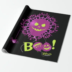 Spider Gift Boo Ghost Bats Spider Creepy Halloween Geschenkpapier