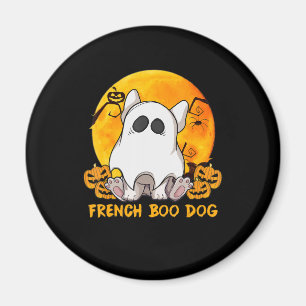 Spider Gift French Boo Bulldog mit Kürbisspinne Magnet