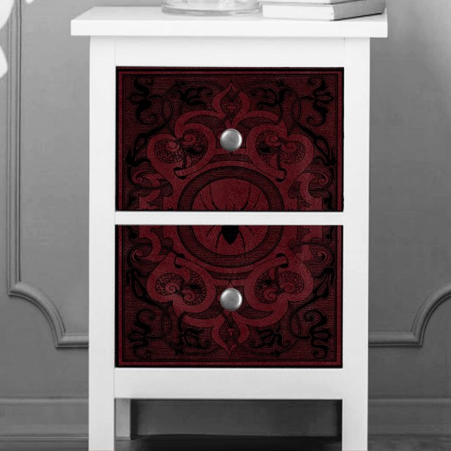 Spider Hexe | Dark Red Fantasy Spiderweb Geblüht Seidenpapier (Von Creator hochgeladen)