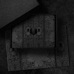 Spider Hexe   Graue Fantasy Spiderweb Geblüht Seidenpapier