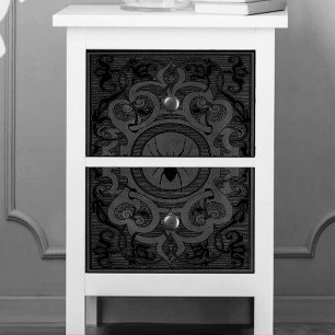 Spider Hexe   Graue Fantasy Spiderweb Geblüht Seidenpapier