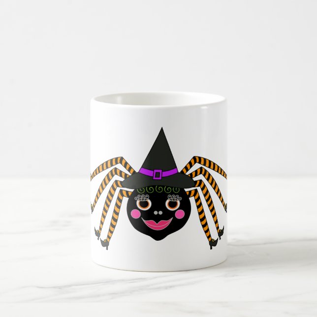 Spider Hexe Halloween Kaffeetasse (Mittel)