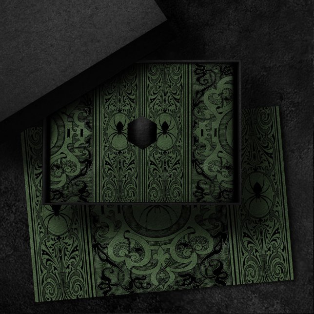 Spider Hexe | Sage Green Spiderweb Geblüht Seidenpapier (Von Creator hochgeladen)