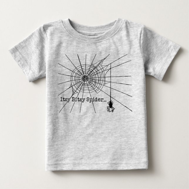 Spider in einem Web-Gothic Halloween Baby T-shirt (Vorderseite)
