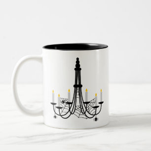 Spider Kronleuchter Halloween gothic Zweifarbige Tasse