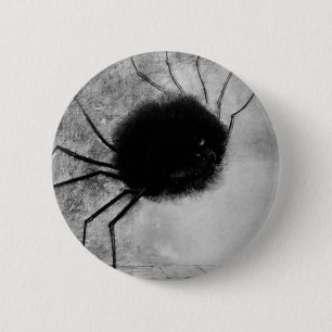 Spider lächeln von Odilon Redon, Vintages Hallowee Button