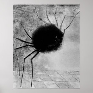 Spider lächeln von Odilon Redon, Vintages Hallowee Poster