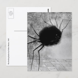 Spider lächeln von Odilon Redon, Vintages Hallowee Postkarte