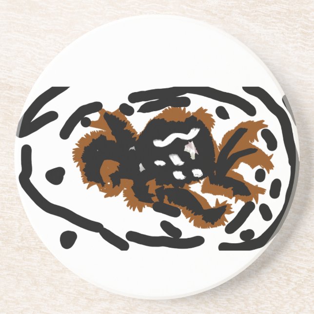 Spider Latte Liebe Getränkeuntersetzer (Vorne)