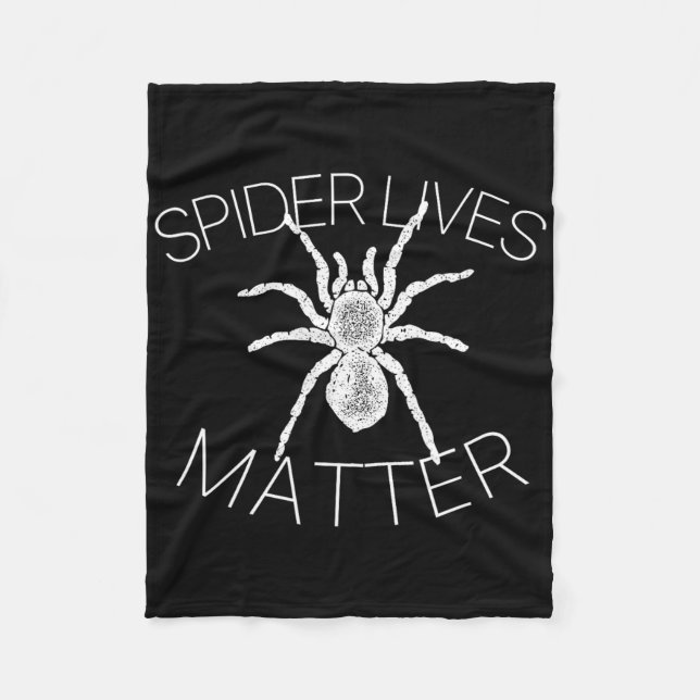 Spider Lives Problem Funny Insect Meme T Shirt Fleecedecke (Vorderseite)