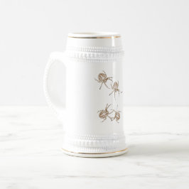 Spider Lover Spiderman Golden and White Stein Tass Bierglas