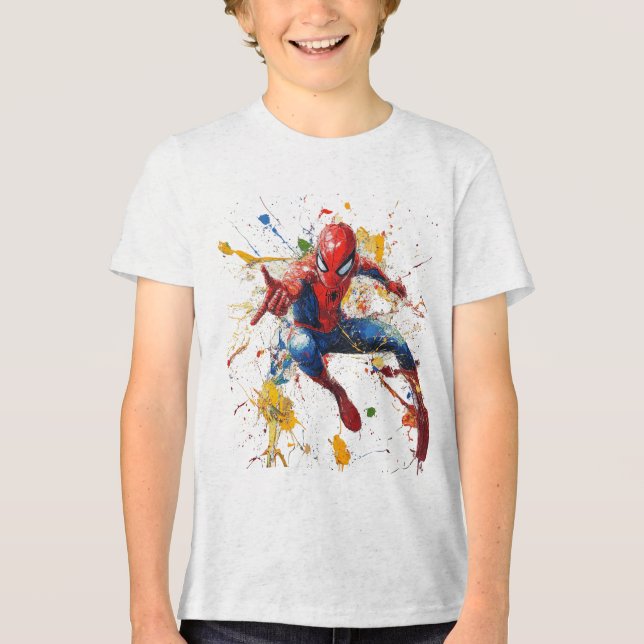 Spider man Tri-Blend shirt (Vorderseite)