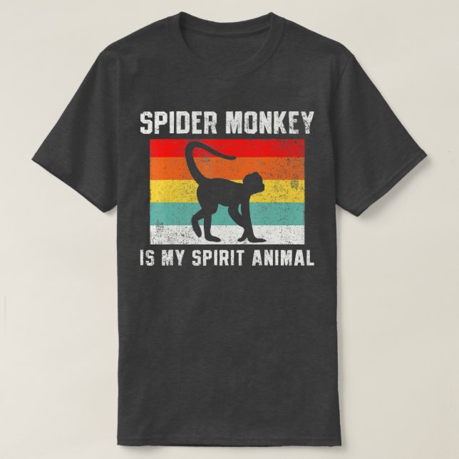 Spider Monkey Retro Vintag T-Shirt (Design vorne)