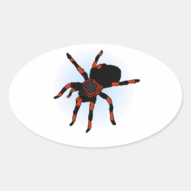 Spider Ovaler Aufkleber (Vorderseite)