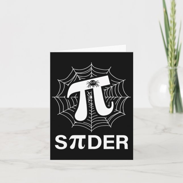Spider Pi Spider Science Math Lehrer Funny Spider Karte (Vorderseite)
