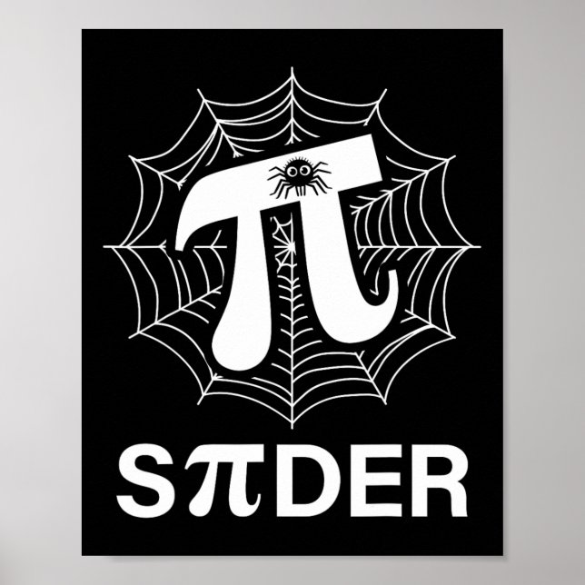 Spider Pi Spider Science Math Lehrer Funny Spider Poster (Vorne)