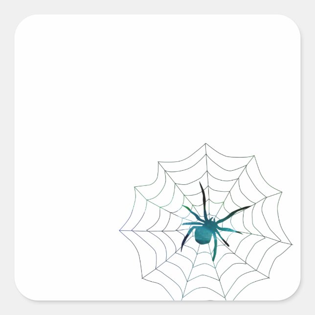 Spider Quadratischer Aufkleber (Vorderseite)