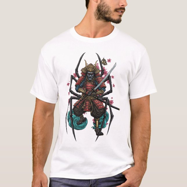 Spider Samurai Krieger T-Shirt   (Vorderseite)