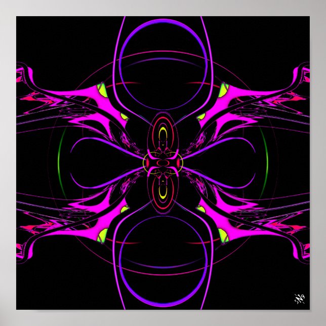 Spider-Schmetterling-Raumschiff (Pareidolia)-Poste Poster (Vorne)