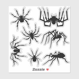 Spider-Silhouetten-Aufkleber-Set Aufkleber