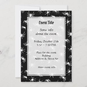 Spider Silhouettes Invitation Motif