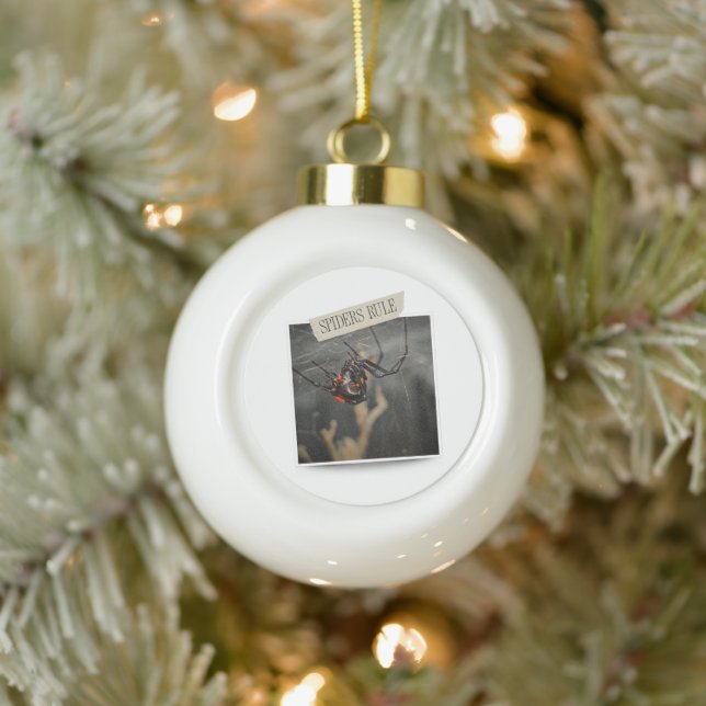  Spider Spirit – Bold Nature-Inspired Design Keramik Kugel-Ornament (Baum)