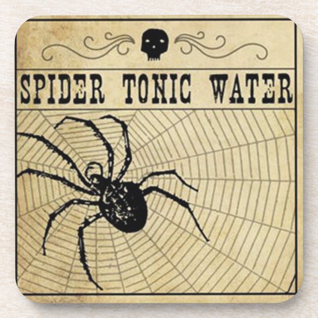 Spider Tonic Water Halloween Untersetzer (Vorderseite)