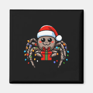 Spider Tragend Weihnachtsmannmütze Weihnachten Wei Magnet