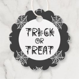 Spider Trick oder Treat Tag Geschenkanhänger