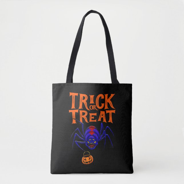 Spider Trick oder Treatment Shirt Frauen Sonniges  Tasche (Vorderseite)
