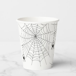 Spider und Spider Web Einfache Halloween Pappbecher