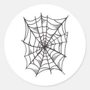 Spider und Spider Webkostüm _ Halloween Easy Gif Runder Aufkleber